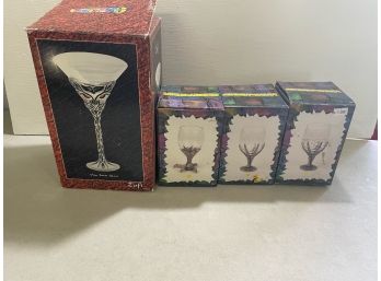 Lot Of 4 Vintage Spencer's Gifts Goblets