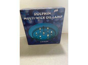 BRAND NEW Vintage Dolphin Multi-Wick Oil Lamp