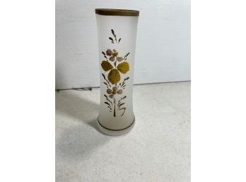 Small Frosted Hand Painted Vase