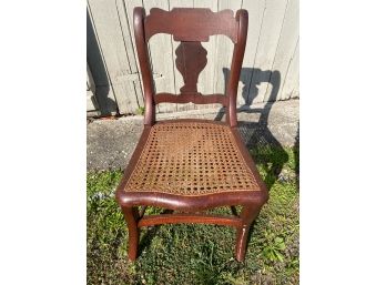 Antique Caned Rush Chair