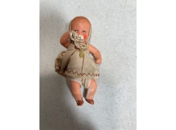 Antique German 3' Jointed Bisque Doll