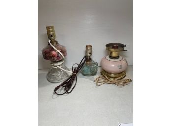 Lot Of 3 Small Lamps
