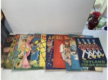 Lot Of Vintage 40's Coloring Books