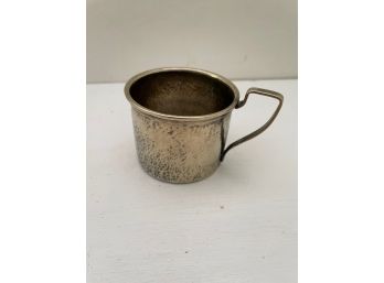 Antique E & J.B. Nickel Silver Sheffield Engraved Cup