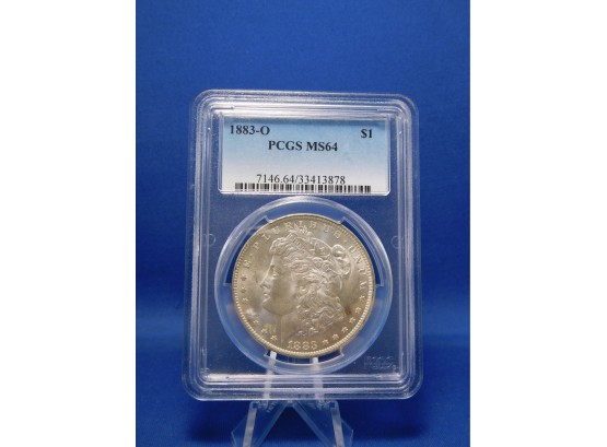 1883 New Orleans  US Silver Morgan Dollar MS64 PCGS