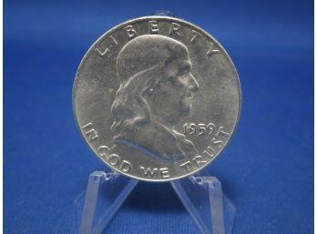 1957 D Denver Franklin Silver Half Dollar UNC