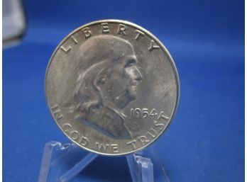 1954 S San Fransisco Franklin Silver Half Dollar UNC