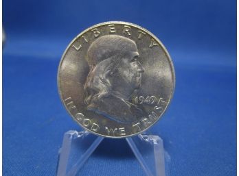 1949 Franklin Silver Half Dollar UNC