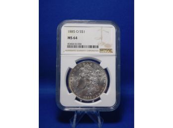 1885  New Orleans  US Silver Morgan Dollar MS64 NGC