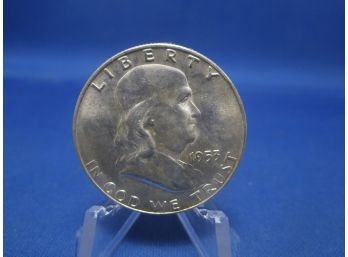 1953 D Denver Franklin Silver Half Dollar UNC
