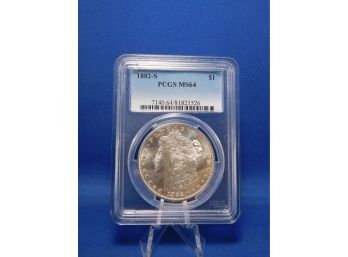 1882 San Francisco US Silver Morgan Dollar MS64 PCGS