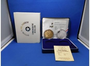 1941 US Pearl Harbor Medal & Proof Silver Round