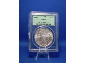 1886   US Silver Morgan Dollar MS64 PCGS