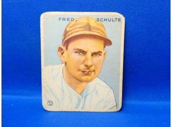 Vintage Fred Schulte Wshington Senators Big League Chewing Gum Goudey Gum Vintage Baseball Card