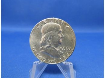 1958 Franklin Silver Half Dollar AU