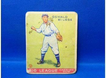 Vintage Oswald Bluege Washington Senators Big League Chewing Gum Goudey Gum Baseball Card