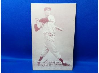 Vintage Ted Williams Boston Red Sox Baseball Card Post Card