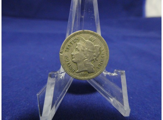 1868 United States 3 Cent Three Cent Nickel