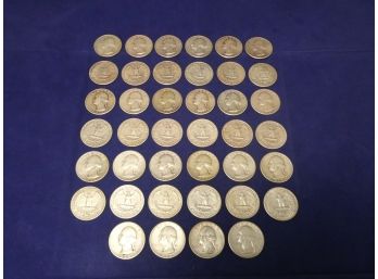 $10 Roll Of 40 Silver 1932  Washington Silver Quarters First Year Of Issue