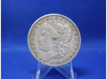 1884 S San Francisco  Feathers Morgan Silver Dollar