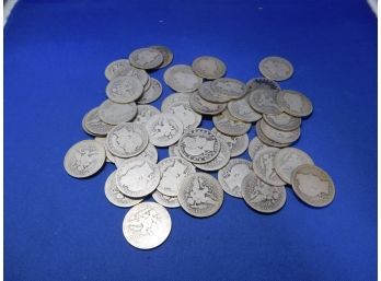 13.00 Face Value Barber Silver Quarters 52 Pieces