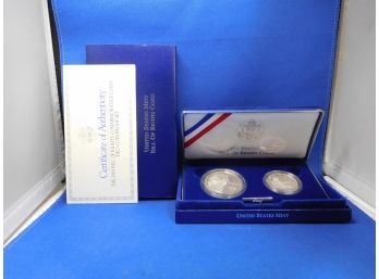 1993 US Silver Bill Of Rights 2 Coin Proof  Set