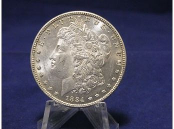 1884 Morgan Silver Dollar - Almost Uncirculated