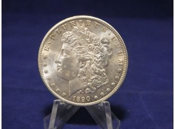 1890 S San Francisco Morgan Silver Dollar  Almost Uncirculated