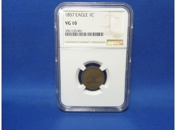 1857 Flying Eagle Cent VG 10 NGC