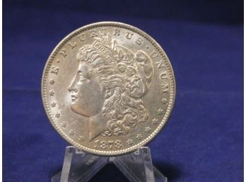 1878 Morgan Silver Dollar  7 Tail Feathers- Uncirculated