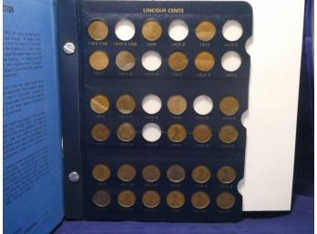Lincoln Penny Collection Coin Album Lincoln Wheat Cent Set 1909 - 1988 204 Coins Including Proof Coins