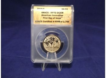 2019 S San Francisco Reverse Proof American Innovation Georgia $1 One Dollar Coin RP 70 DCAM ANACS