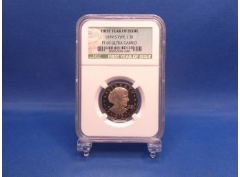 1979 Proof Susan B. Anthony Dollar First Year Of Issue PF 69 Ultra Cameo NGC