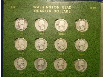 Complete Silver Washington Quarter Set 1932 - 1964 Including 1932 D & S 83 Coins