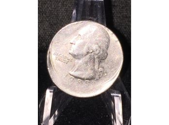 1983 Off Center Washington Quarter Error Coin