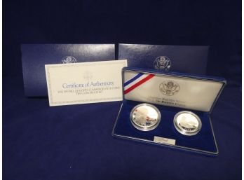 1993 Bill Of Rights Proof Silver Dollar Commemorative Coin Set