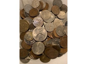 Lot Of Large Foreign Coins - 3.8 Pounds All Large Sized Coins