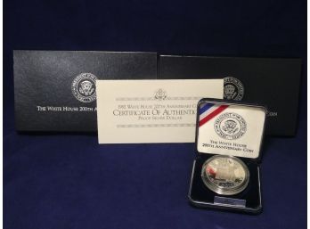 1992 White House 200th Anniversary Proof Silver Dollar Commemorative Coin