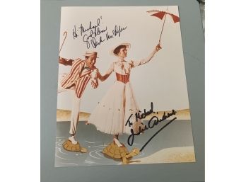 Signed 8 X 10 Glossy Photo Of Mary Poppins - Julie Andrews And Dick Van Dyke