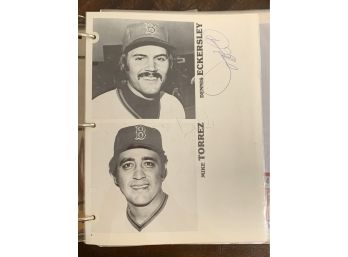 MLB Boston Red Sox Dodgers Signed B/w Photo - Dennis Eckersley Dave Lopes