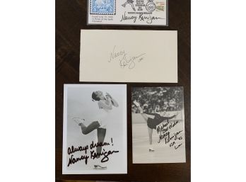 Lot Of Nancy Kerrigan Signed Cards & Photos