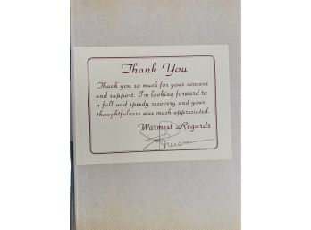 NFL Joe Theisman Signed Thank You Card