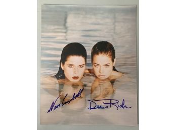 Signed 8 X 10 Glossy Photo Wild Things - Neve Campbell And Denise Richards With COA