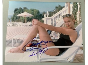 Signed 8 X 10 Glossy Photo Cameron Diaz - There's Something About Mary And Charlie's Angels