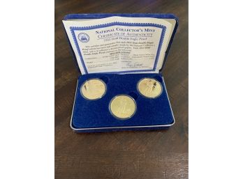 $20 Gold St. Gaudens Eagle Replica Coin Set - 3 Piece Set