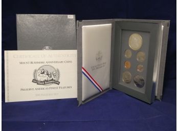 1991 Prestige Proof Set WithMount Rushmore Proof Silver Dollar