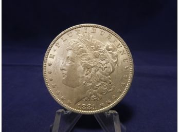 1881 Morgan Silver Dollar Uncriculated AU