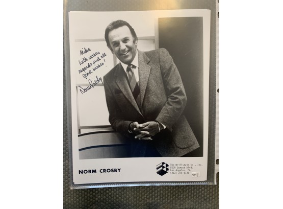 Norm Crosby  Signed B/W Photo - Comedian
