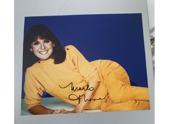 Signed 8 X 10 Glossy Photo Of Actress Marlo Thomas - Ocean's Eight And Nobody's Child