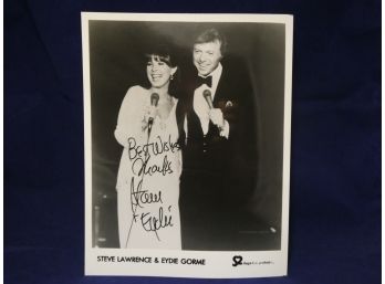 Steve Lawrence & Eydie Gorme Signed Photo - Singers